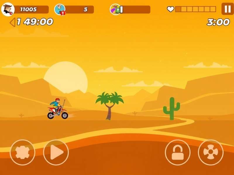 Desert Dash Deluxe gameplay screenshot showing desert environment